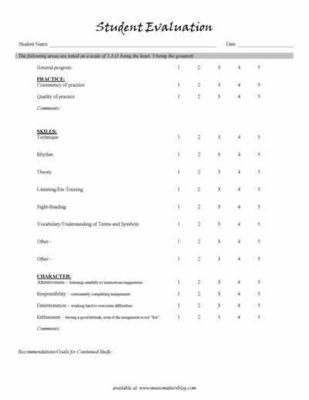 generic evaluation form