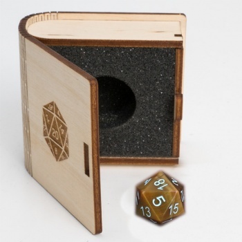 Gemstone Collectors Dice - Yellow Tiger Eye - D20 W20 BF08629