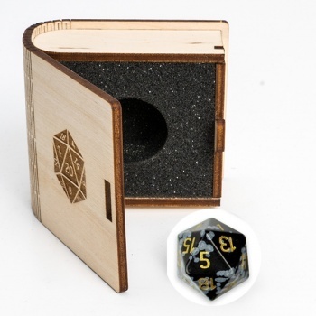 Gemstone Collectors Dice -Blue sand stone - D20 W20 BF08667