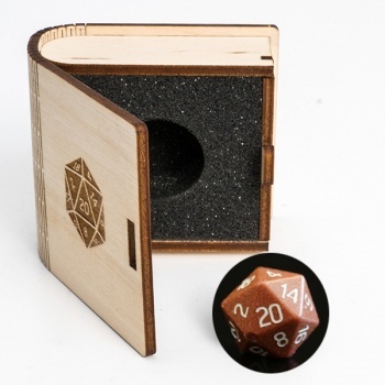 Gemstone Collectors Dice -Golden sand stone - D20 W20 BF08650