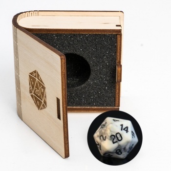Gemstone Collectors Dice - Howlite - D20 W20 BF08681