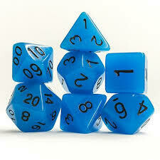 7-Die-Glow-In-The-Dark-Blue-Set 7-Die-Glow-In-The-Dark-Blue-Set
