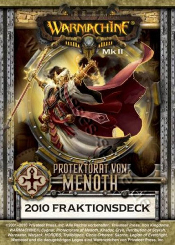 Protektorat von Menoth MKII Kartenset - Fraktionsdeck 2010 - Warmachine - Privateer Press 011002PIP91047D