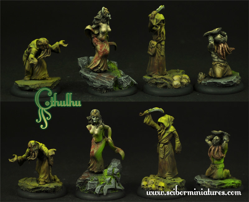 Cthulhu Cultists set - Scibor Miniatures 09000128CM0011