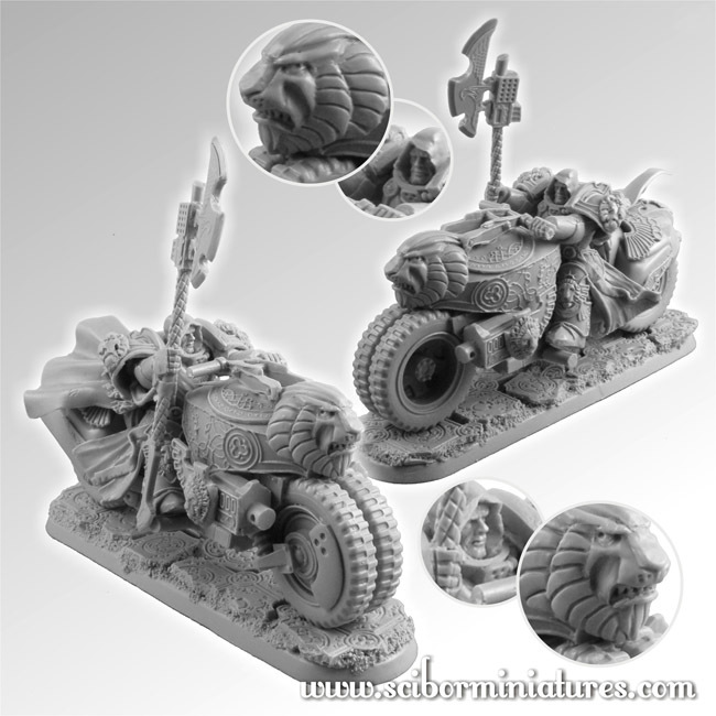 SF Lion Knight Motorcycle - Scibor Miniatures 09000128SF0095