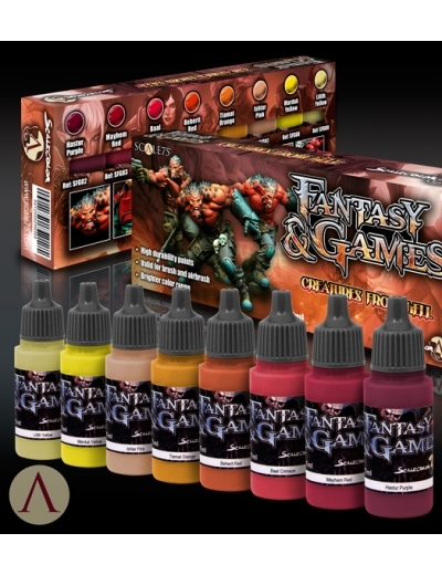 Creatures from Hell - Red to Yellow Paint Set - Rot zu Gelb Farbset - Scale75 070001SSE-014
