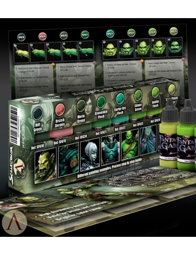 Orcs and Goblins - Fantasy&Games Green Paint Set - Grün Farbset - Scale75