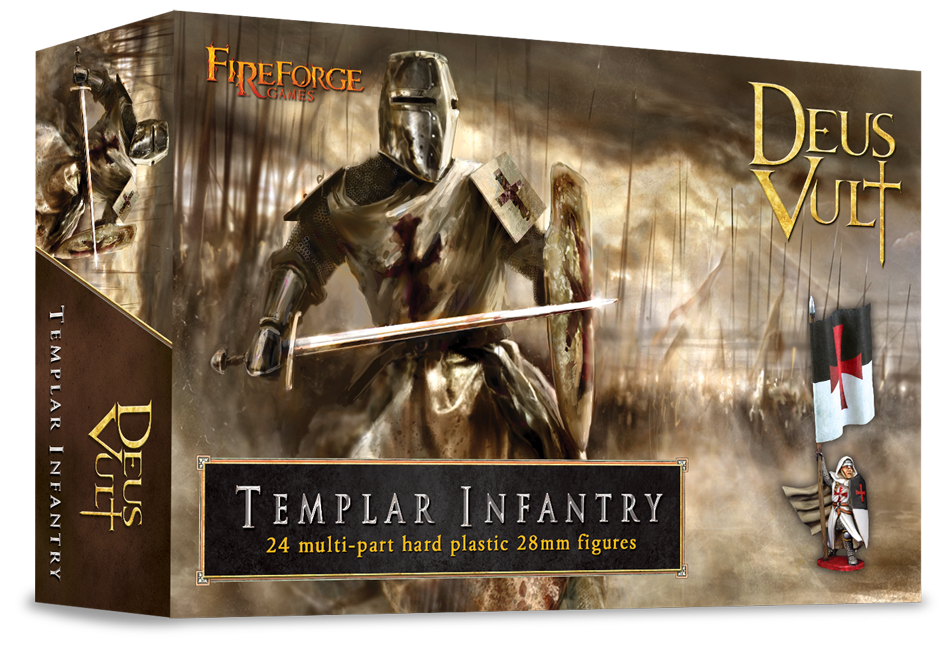 Templar Infantry (24 infantry plastic figures) - Deus Vult - Fireforge Games