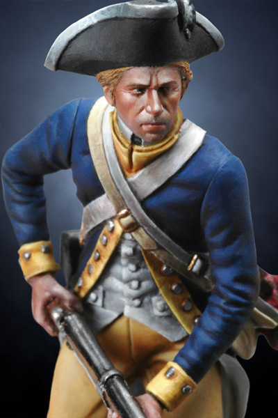 US Revolutionary Infantryman, 1780 - 54mm - Andrea Miniatures