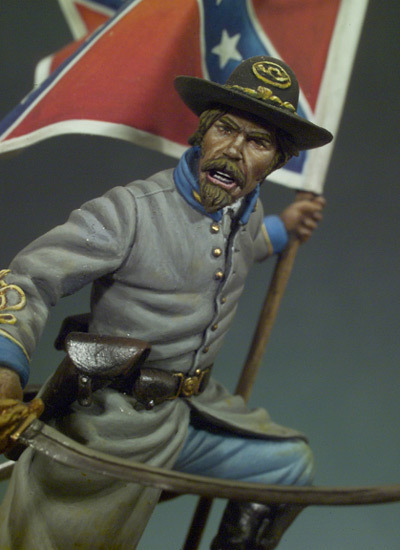 Confederate Standard Bearer (1862) - 54mm - Andrea Miniatures