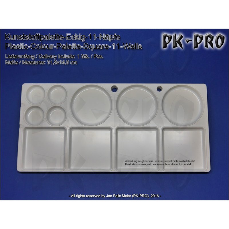 TS-Kunststoffpalette-Eckig-11-Näpfe-(31,5x14,8cm) - PK-Pro PK-MZ-45575414