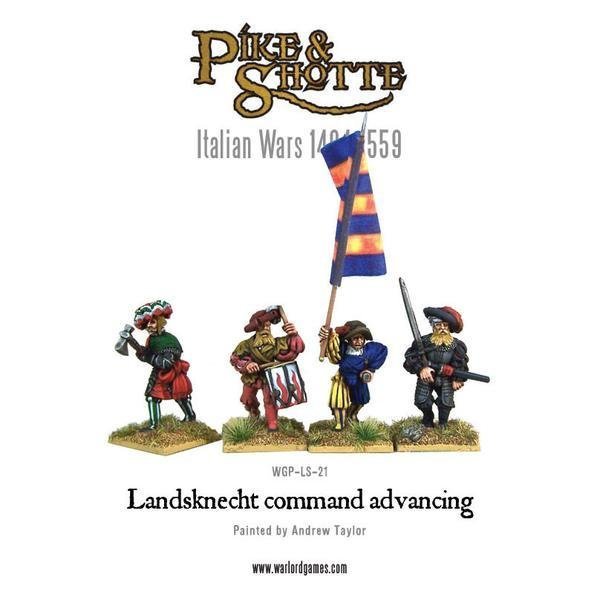 Landsknecht command advancing - Pike & Shotte - Warlord Games Landsknecht command advancing - Pike & Shotte - Warlord Games