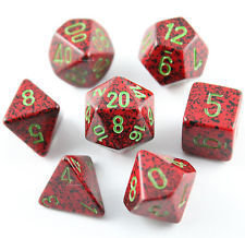 Strawberry - Speckled Polyhedral 7-Die Set (7) - Chessex Strawberry - Speckled Polyhedral 7-Die Set (7) - Chessex