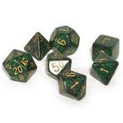 Golden Recon- Speckled Polyhedral 7-Die Set (7) - Chessex CHX25335