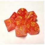 Ghostly Glow Orange/yellow LEUCHTET IM DUNKELN - 7-Die Set (7) - Chessex Ghostly Glow Orange/yellow LEUCHTET IM DUNKELN - 7-Die Set (7) - Chessex