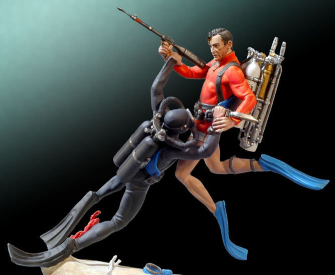 Underwater Struggle - 54 mm 1/32 - Andrea Miniatures SG-S17