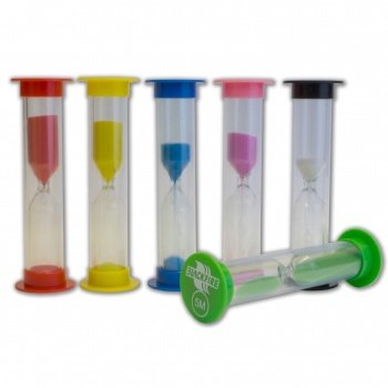 Sand Timer Set (30s, 1m, 2m, 3m, 5m, 10m) - Sanduhrset 40067-blackf