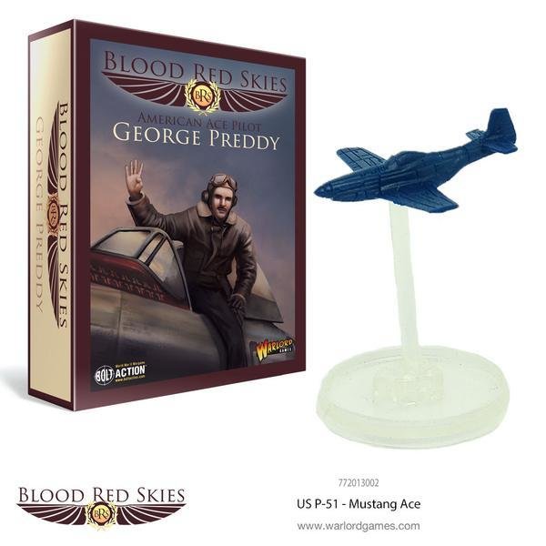 US P-51 Mustang Ace - George Preddy - Blood Red Skies - Warlord Games US P-51 Mustang Ace - George Preddy - Blood Red Skies - Warlord Games