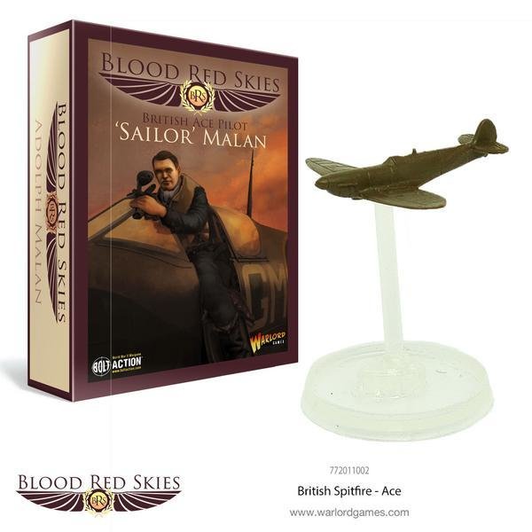 British Spitfire Ace - Sailor Malan - Blood Red Skies - Warlord Games British Spitfire Ace - Sailor Malan - Blood Red Skies - Warlord Games