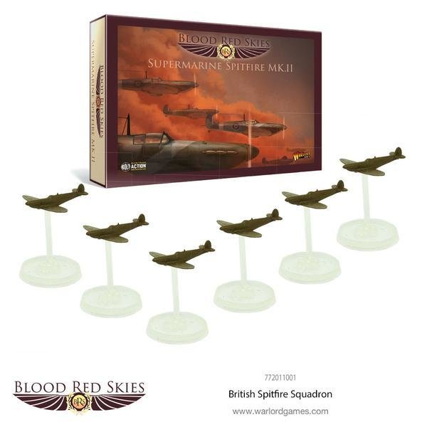 British Spitfire 6 Plane Squadron - Blood Red Skies - Warlord Games British Spitfire 6 Plane Squadron - Blood Red Skies - Warlord Games