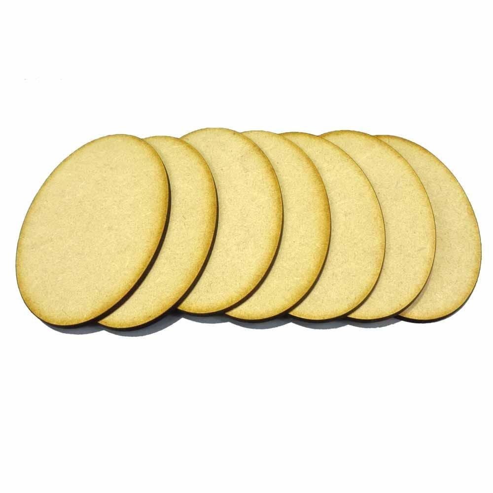 105mm x 70mm Oval Bases (7) - MDF BR105Oval