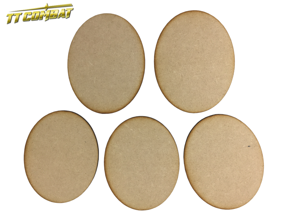 120mm x 95mm Oval Bases (5) - MDF BR120Oval