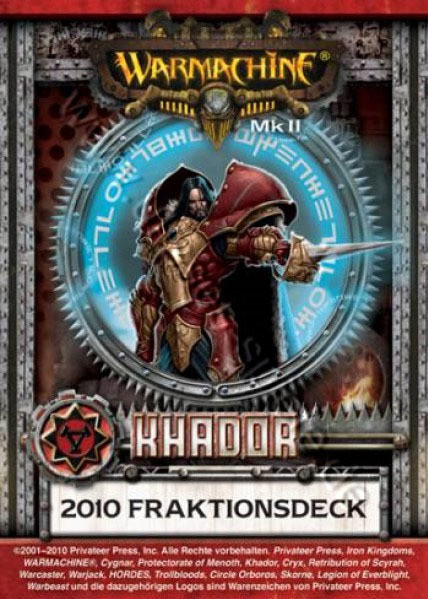 Khador MKII Kartenset - Fraktionsdeck 2010 - Warmachine - Privateer Press Khador MKII Kartenset - Fraktionsdeck 2010 - Warmachine - Privateer Press
