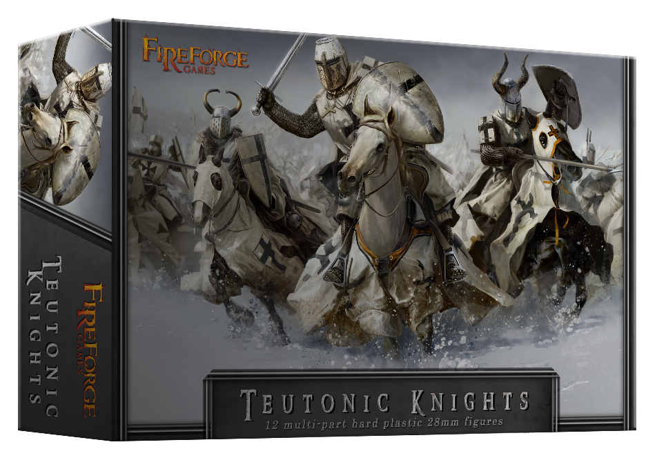 Teutonic Knights Cavalry (12 mounted plastic figures) - Deus Vult - Fireforge Games Teutonic Knights Cavalry (12 mounted plastic figures) - Deus Vult - Fireforge Games