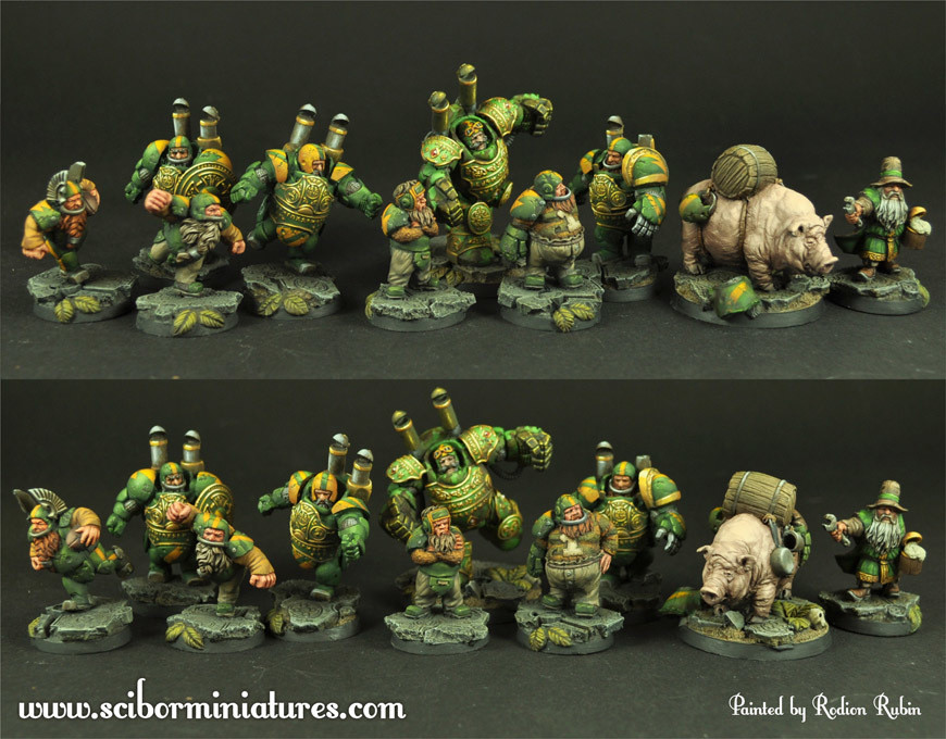 Dwarves Football Team 10 minis - Scibor Miniatures Dwarves Football Team 10 minis - Scibor Miniatures