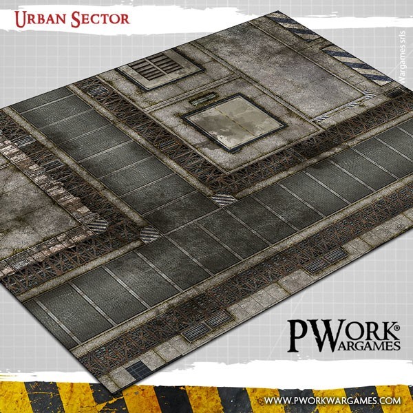 Urban Sector - Wargames Terrain Mat PVC Vinyl - 22x33"(Kill Team) - PWork Wargames 22x33-pwork-urban