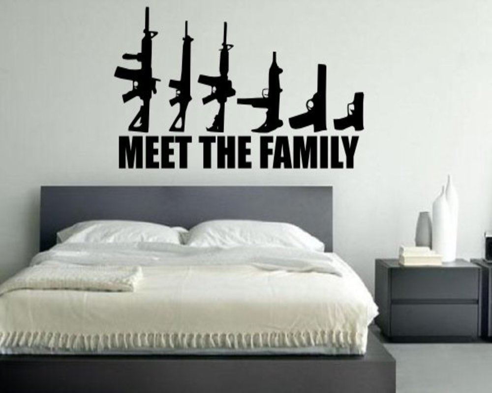 Meet The Family Vinyl Wall Quote Living Room Bedroom Art Boys Sign Decal Sticker Pcg036