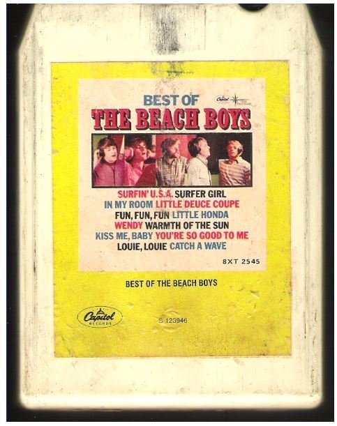 Beach Boys The The Best Of The Beach Boys Capitol 8xt 2545 White Shell 8 Track Tape 1966