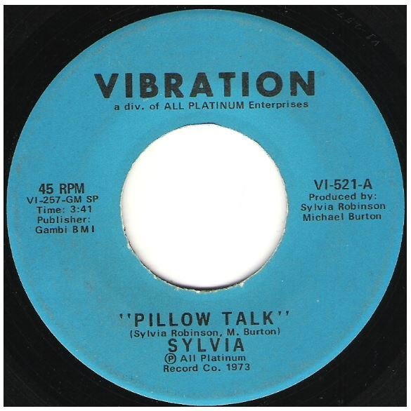 Sylvia Pillow Talk Vibration Vi 521 Single 7 Vinyl