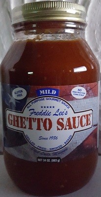Freddie Lee's Ghetto Sauce Mild Quarts 34oz Freddie Lee's Ghetto Sauce Mild Quarts 34oz