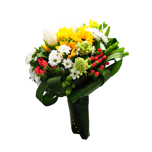 Bouquet Primaveril Flores com Girassóis