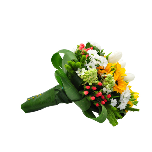 Bouquet Primaveril Flores com Girassóis