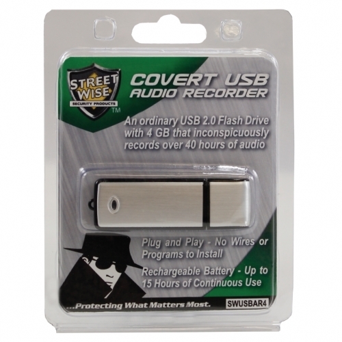 Covert USB Audio Recorder 4GB