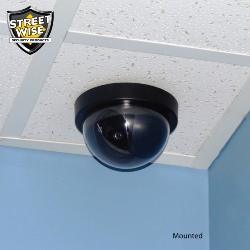Dome Dummy Camera with Flashing LED Light