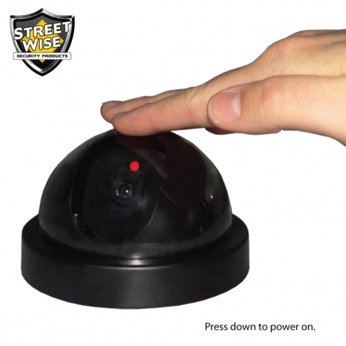 Dome Dummy Camera with Flashing LED Light