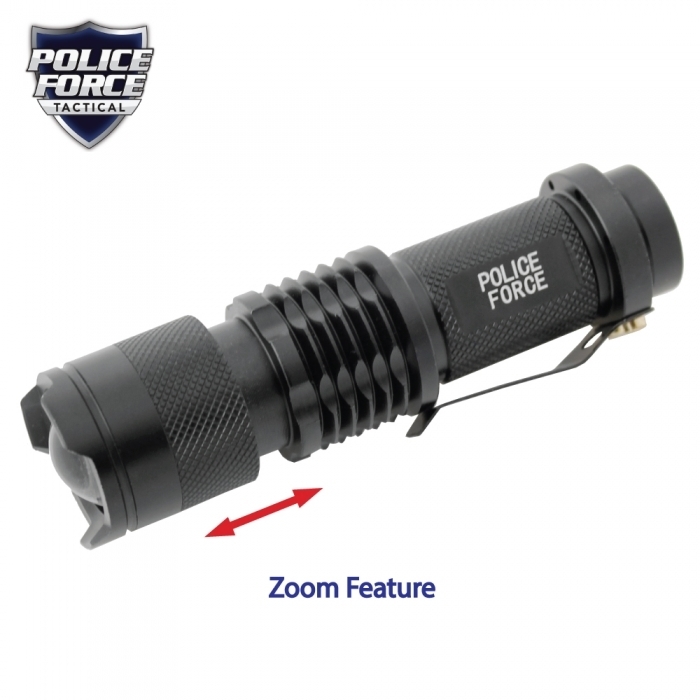 Mini Tactical Cree Flashlight w/ Slide Zoom