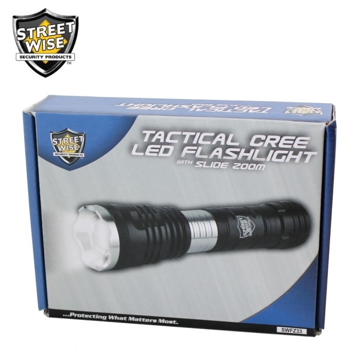 Tactical Cree Flashlight w/ Slide Zoom