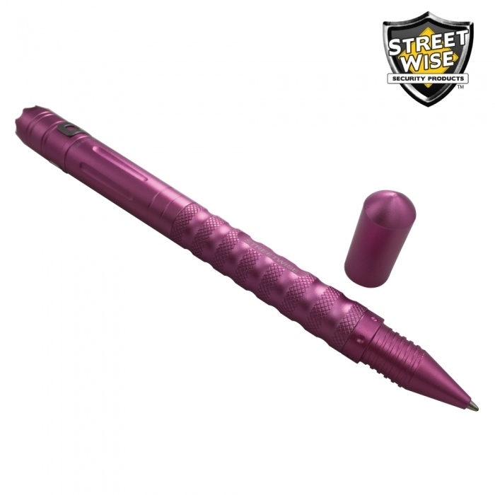 Tactical Pen w/ Light & DNA Collector - Pink