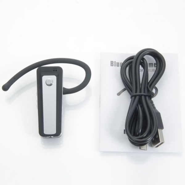 720P H.264 HD Spy Bluetooth Earphone with Hidden Camera Black