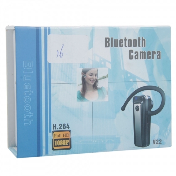 720P H.264 HD Spy Bluetooth Earphone with Hidden Camera Black