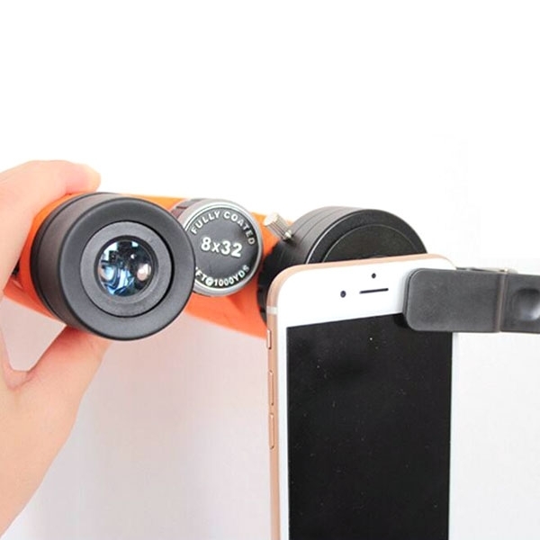 Telescope Adapter Cellphone Lens Monocular Binoculars Mount with Clip Dia 43.5mm Size S