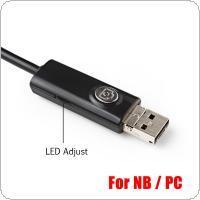 2In1 5M/16.4FT 9mm 6 LEDs Snake Endoscope Waterproof Borescope Micro USB Inspection Video Camera for Android & PC