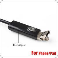 2In1 5M/16.4FT 9mm 6 LEDs Snake Endoscope Waterproof Borescope Micro USB Inspection Video Camera for Android & PC