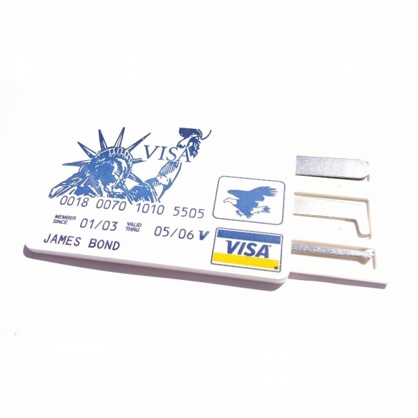 VISA James Bond Credit Card Pickset Hook Lock Pick Set Silver