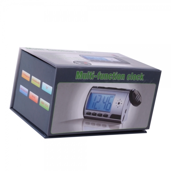 Digital Spy Alarm Clock with Hidden Camera + Motion Sensor Red