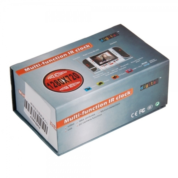 720P HD Hidden Night Vision Camera Spy Clock with Playback Fuction